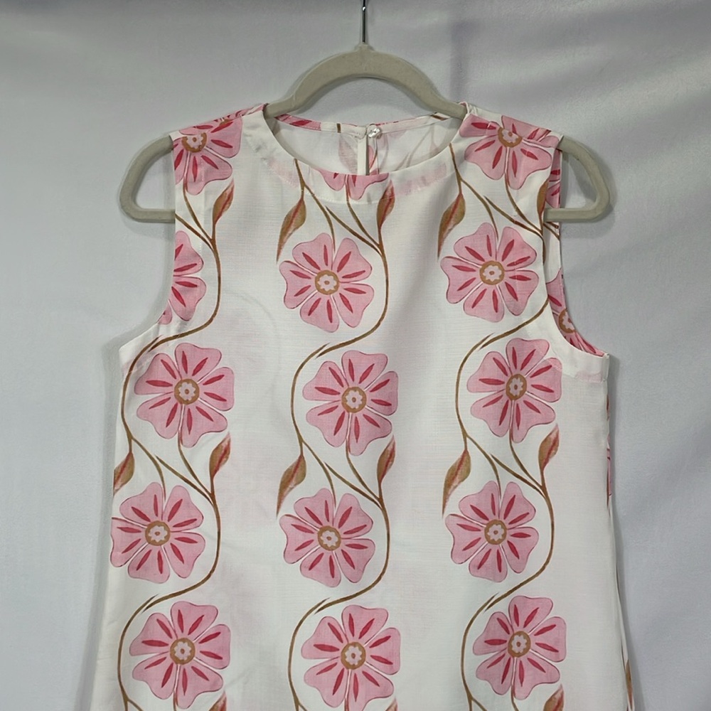 NWT Commense Size S Romantic Print Sleeveless Mini Dress - Picture 5 of 11